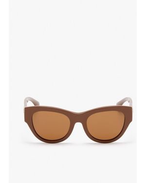 Burberry Ekd Round Sunglasses - White