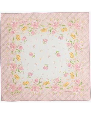 Burberry Garden Party Silk Scarf - Pink