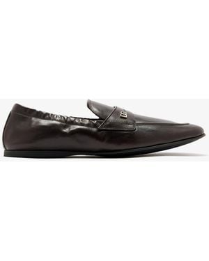 Dolce & Gabbana Calfskin Slippers - White