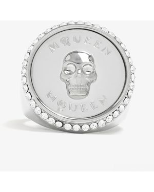 McQueen Sovereign Skull Ring - Gray