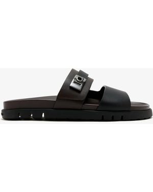 Ferragamo Hug Buckle Sandals - Black