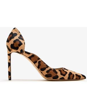 Francesco Russo Leopard Pumps - White