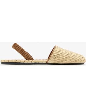 Miu Miu Woven Slingback Sandals - White
