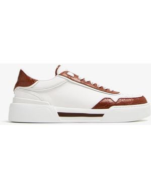 Dolce & Gabbana Calfskin New Roma Sneakers - White