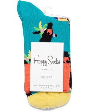 Happy Socks Toucan 1/2 Crew Socks - Blue