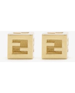 Fendi Faces Stud Earrings - Natural