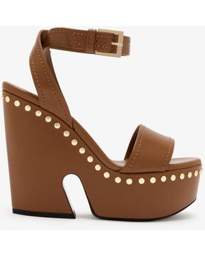 Givenchy Clog Platform Sandals - Brown