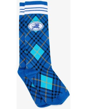 Burberry Argyle Check Stretch Socks - Blue