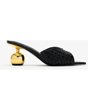 JW PEI Ellie Braided Mules - Black