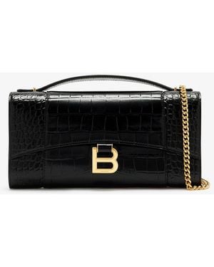 Balenciaga Hourglass Chain Pochette - Black