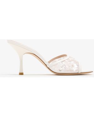 Stuart Weitzman Montrose 85 Mules - White