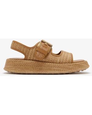 Tod's Raffia Sport Sandals - White