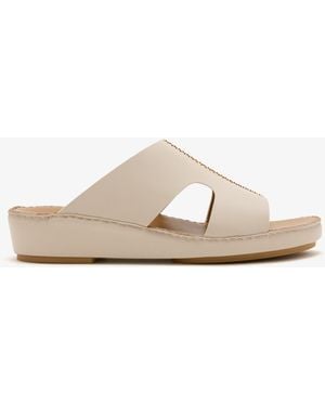 Seventy Six Cross-Stitch Sandals - White