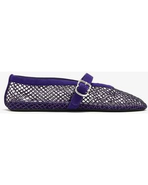 Alaïa Fishnet Ballerinas - White