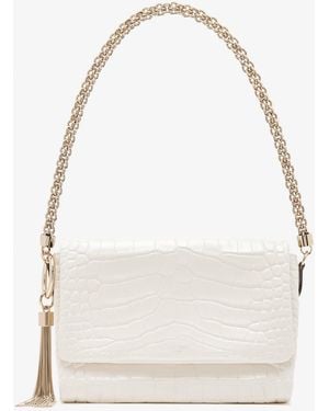 Jimmy Choo Callie Flap Shoulder Bag - White