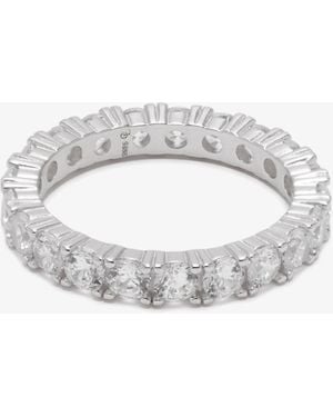 Common Lines Eternity Ring - White