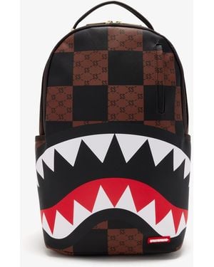 Sprayground Enlarged Check Paris Dlxsv Backpack - Red