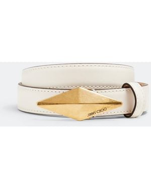 Jimmy Choo Diamond Clasp Belt - Natural