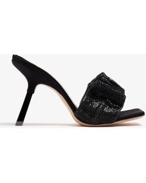 Sebastian Milano Cher Crystal 95 Mules - Black