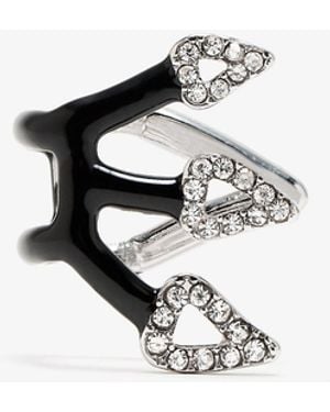 Basliq Sideways Ear Cuff - White