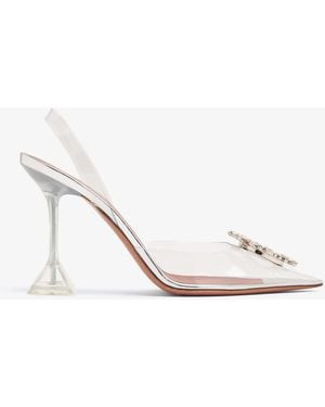 AMINA MUADDI Begum Sling Pumps - White