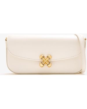 McQueen Small Skull Flower Bag - Natural