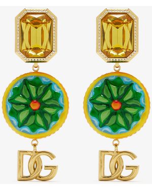 Dolce & Gabbana Clip-On Earrings - Green