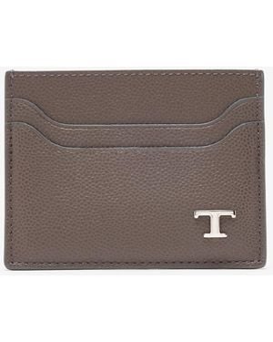 Tod's T Timeless Cardholder - Gray