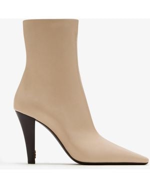 Saint Laurent Jill 95 Booties - White