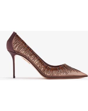Aquazzura Soft Sky 85 Pumps - Brown
