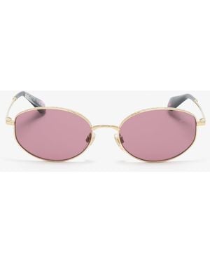 Burberry Check Oval Sunglasses - Pink