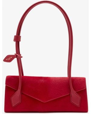 Alaïa Le Teckel Small Flap Bag - Red