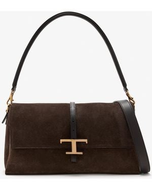Tod's T Timeless Small Flap Bag - Brown