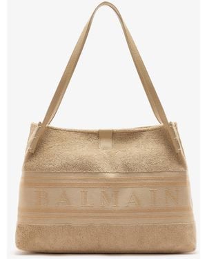 Balmain Medium Release Tote Bag - Natural
