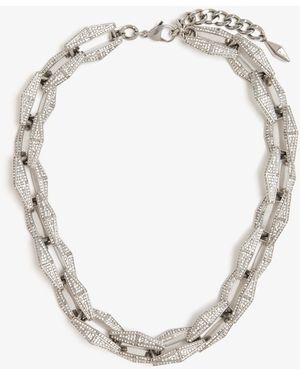 Jimmy Choo Diamond Chain Necklace - White