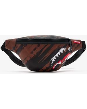 Sprayground Smeared Grunge Savvy Crossbody Bag - White