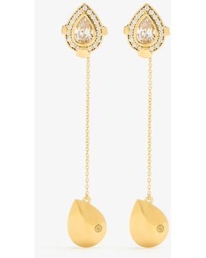 Burberry Shield Pendant Earrings - White