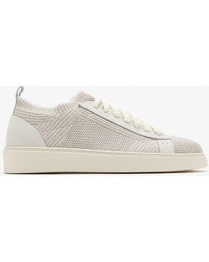 Eleventy Knit Sneakers - White