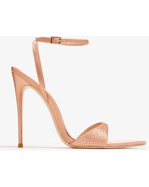 Femme LA Gg Satin Heel Sandals - White