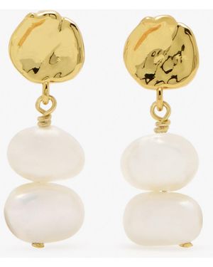 Anni Lu Pearly Drop Earrings - White