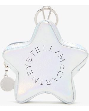 Stella McCartney Logo Star Coin Purse Keychain - White