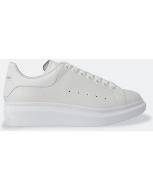 McQueen Oversized Leather Sneakers - White