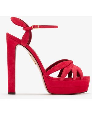 Aquazzura Soulmate Plateau 130 Sandals - Red