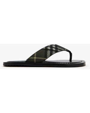 Burberry Check Pavilion Sandals - White