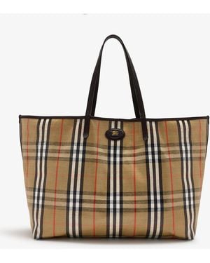 Burberry Large Highlands Tote Bag - Natural