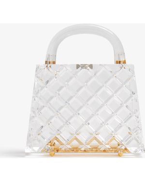 L'afshar Eva Diamond Cut Bag - White