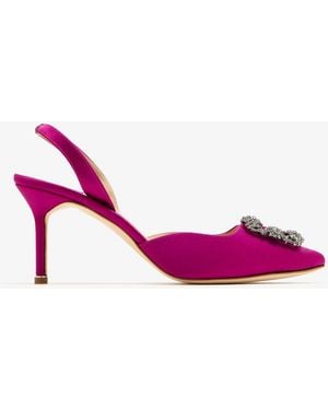 Manolo Blahnik Hangisli Slingback Pumps - Pink