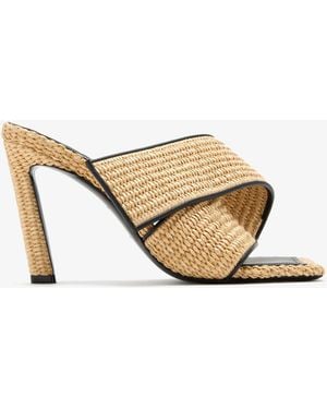 Givenchy Sliced Square Mules - Natural