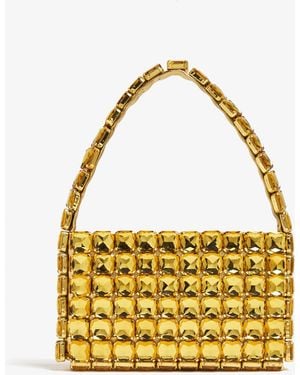 トートバッグ VANINA Pirouette Bag in White Crystal (PIROUETTE BAG 3) Buy VANINA White La Pirouette Handbag in Brass For Women