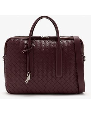 Bottega Veneta Getaway Briefcase - Purple